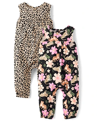 Baby Girls Leopard Romper 2-Pack