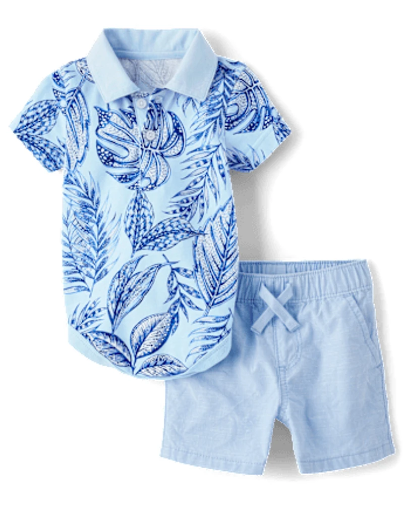 Baby Boys Matching Family Tropical 2-Piece Outfit Set
