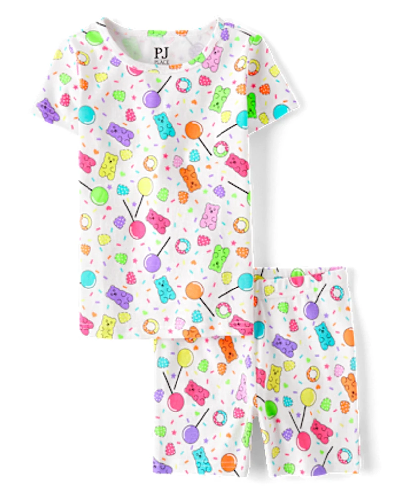 Girls Candy Snug Fit Cotton Pajamas