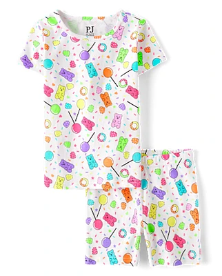 Girls Candy Snug Fit Cotton Pajamas