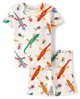 Baby And Toddler Boys Lizard Snug Fit Cotton Pajamas