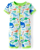 Baby And Toddler Boys Dino Snug Fit Cotton One Piece Pajamas