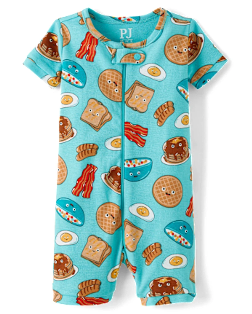 Baby And Toddler Breakfast Snug Fit Cotton One Piece Pajamas