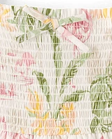 Girls Matching Family Tropical Smocked Tiered Dress