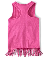 Girls Summer Vibes Fringe Tank Top 4-Pack