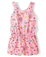 Girls Print Romper