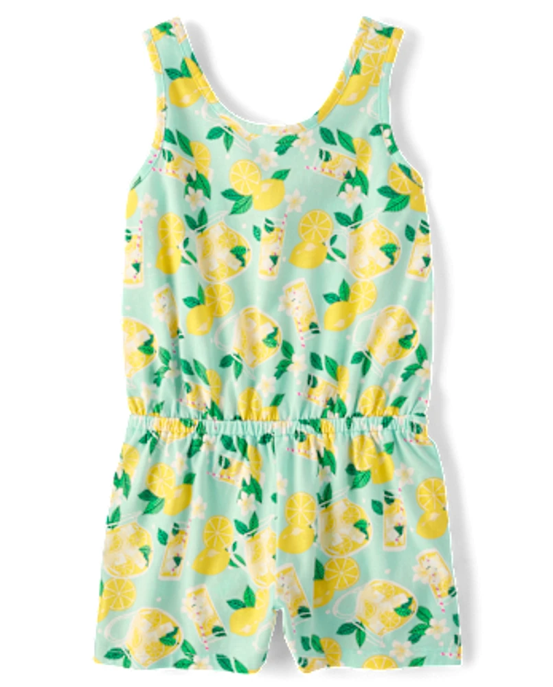 Girls Lemonade Romper
