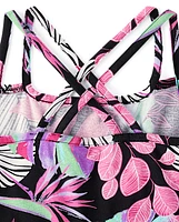 Girls Print Cross Back Dress