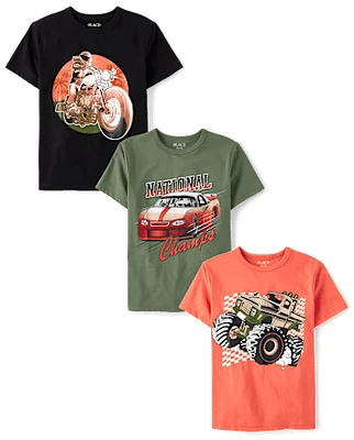 Boys Vehicle Graphic Tee 3-Pack
