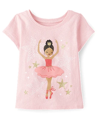 Baby And Toddler Girls Ballerina Graphic Tee