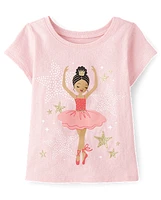 Baby And Toddler Girls Ballerina Graphic Tee