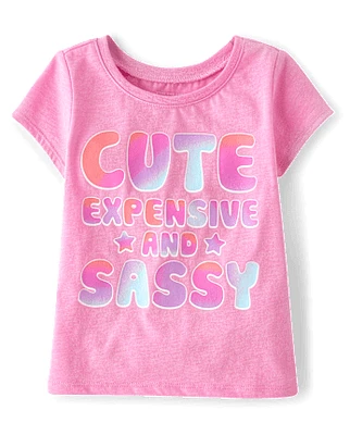 Baby And Toddler Girls Sassy Graphic Tee