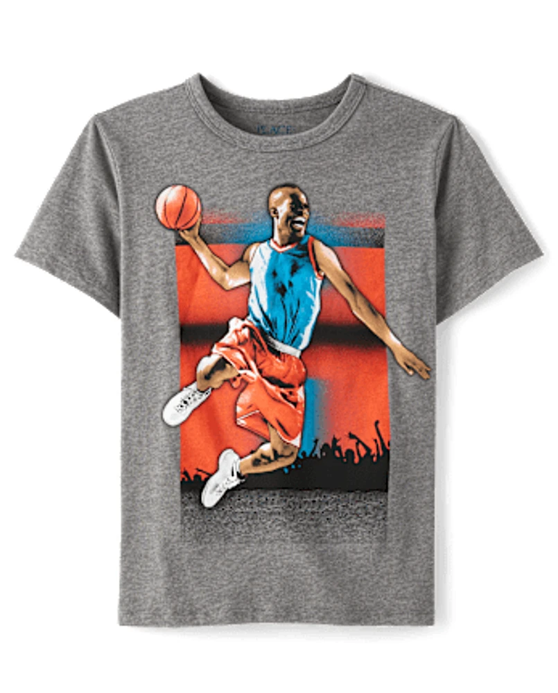 Boys Basketball Player Graphic Tee