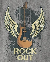 T-shirt graphique guitare pour garçon