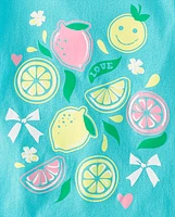 T-shirt graphique à motif citron pour fille