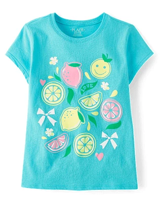 Girls Lemon Graphic Tee