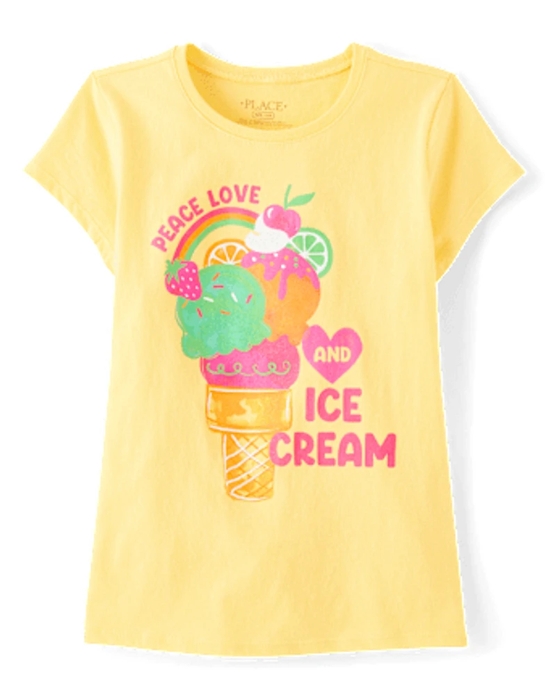 Girls Ice Cream Graphic Tee