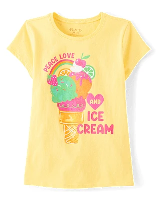 Girls Ice Cream Graphic Tee