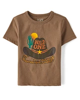 Baby And Toddler Boys Cowboy Hat Graphic Tee