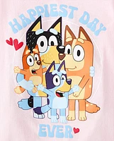 T-shirt graphique bleu pour bébé et petite fille