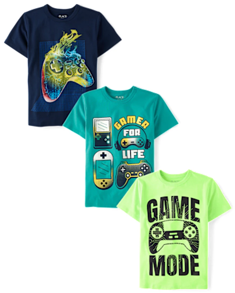 Boys Gamer Graphic Tee 3-Pack