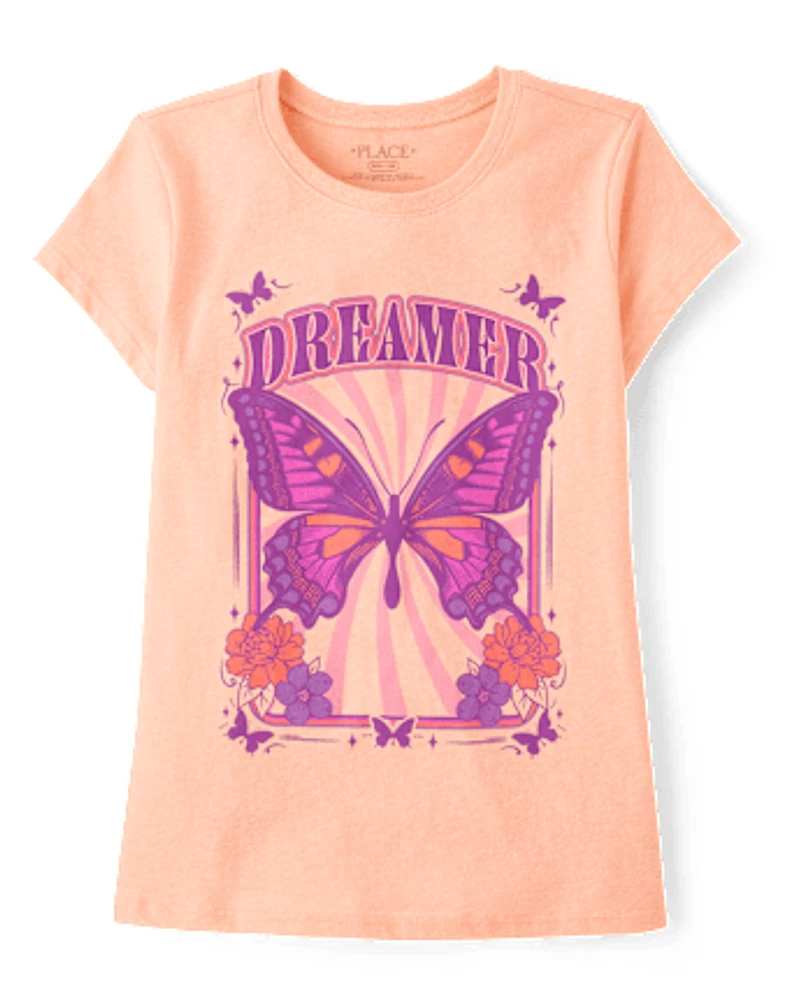 Girls Butterfly Dreamer Graphic Tee