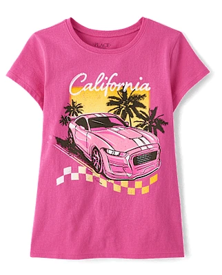 Girls Car Graphic Tee