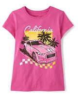 Girls Car Graphic Tee