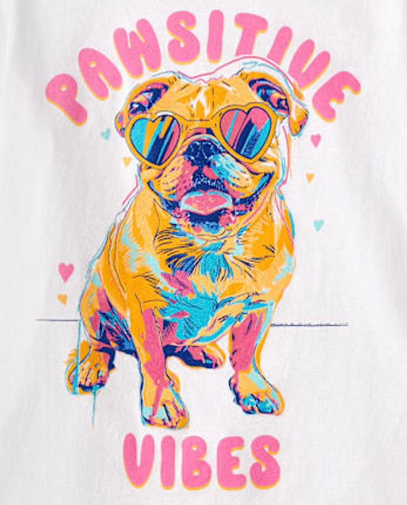Girls Dog Graphic Tee