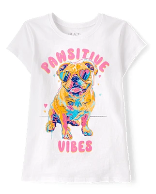 Girls Dog Graphic Tee