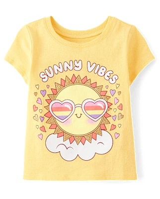 Baby And Toddler Girls Sun Graphic Tee
