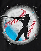 Boys Baseball Space Graphic Tee