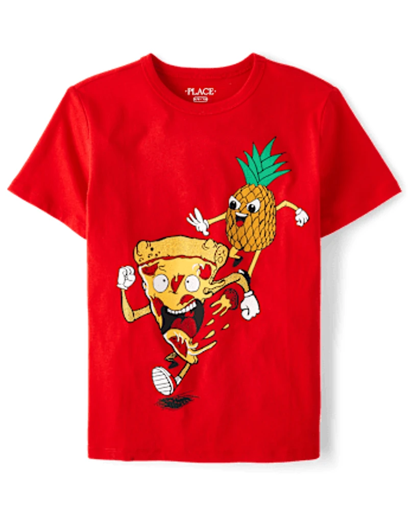 Boys Pineapple Pizza Graphic Tee