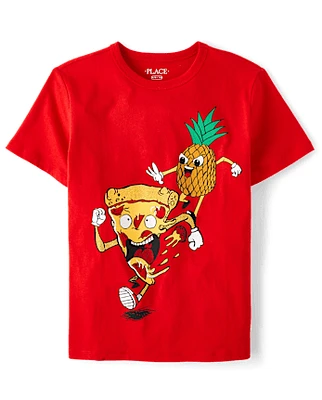 Boys Pineapple Pizza Graphic Tee