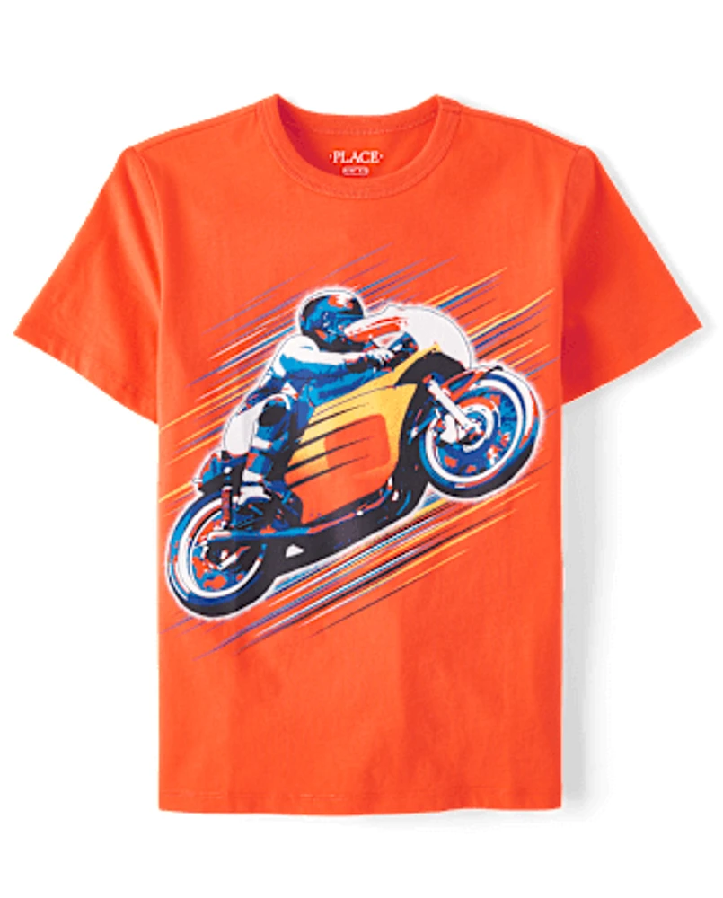 Boys Biker Graphic Tee