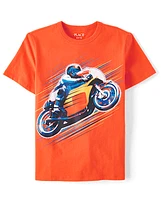 Boys Biker Graphic Tee