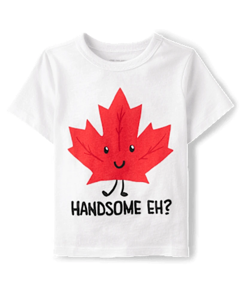 Baby And Toddler Boys Canada Day Handsome Eh Graphic Tee