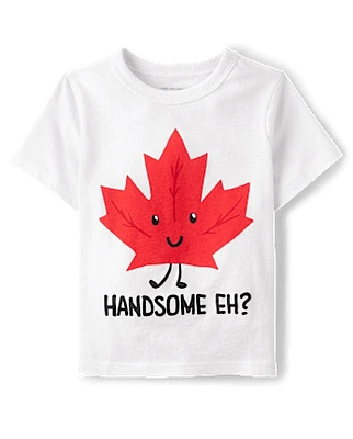 Baby And Toddler Boys Canada Day Handsome Eh Graphic Tee