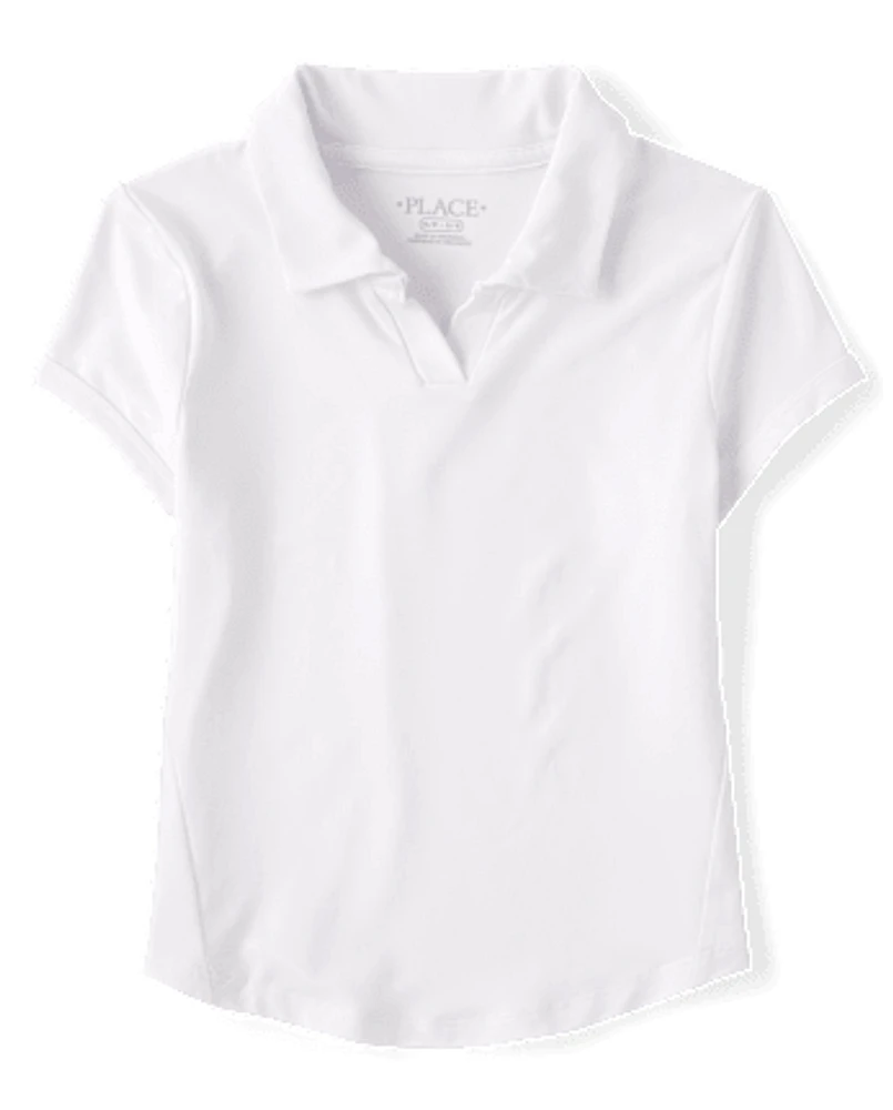 Girls Uniform Stretch Performance Polo