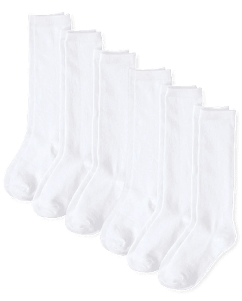 Girls Knee Socks 6-Pack