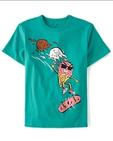 T-shirt graphique de skateboard Ice Cream pour garçon