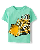 Baby And Toddler Boys Construction Vehicle Graphic Tee