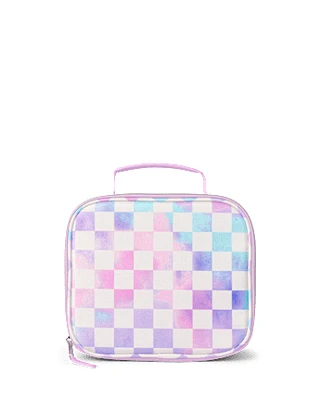 Boîte à lunch à carreaux pour filles
