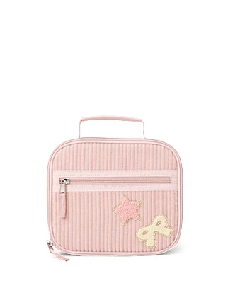 Girls Bow Corduroy Lunchbox