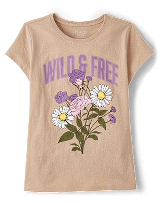 Girls Wild And Free Graphic Tee