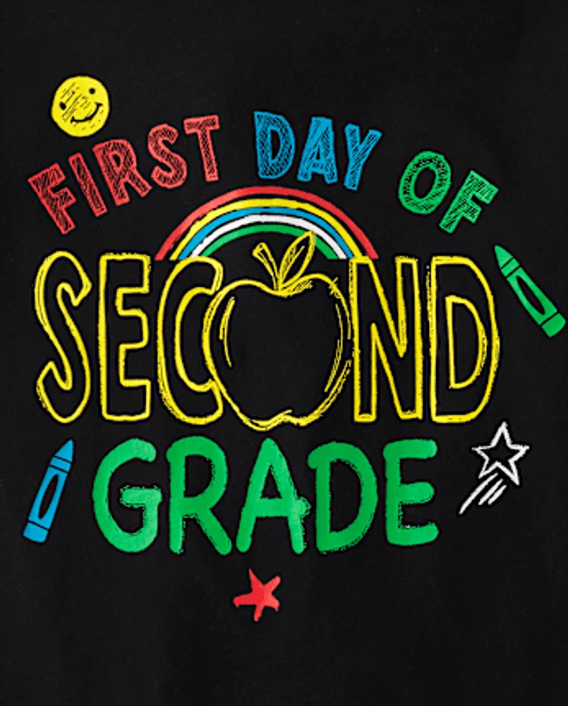 Boys First Day Second Grade Graphic Tee