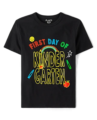Boys First Day Kindergarten Graphic Tee