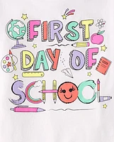 Girls First Day Of School Graphic Tee