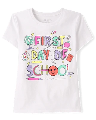 Girls First Day Of School Graphic Tee