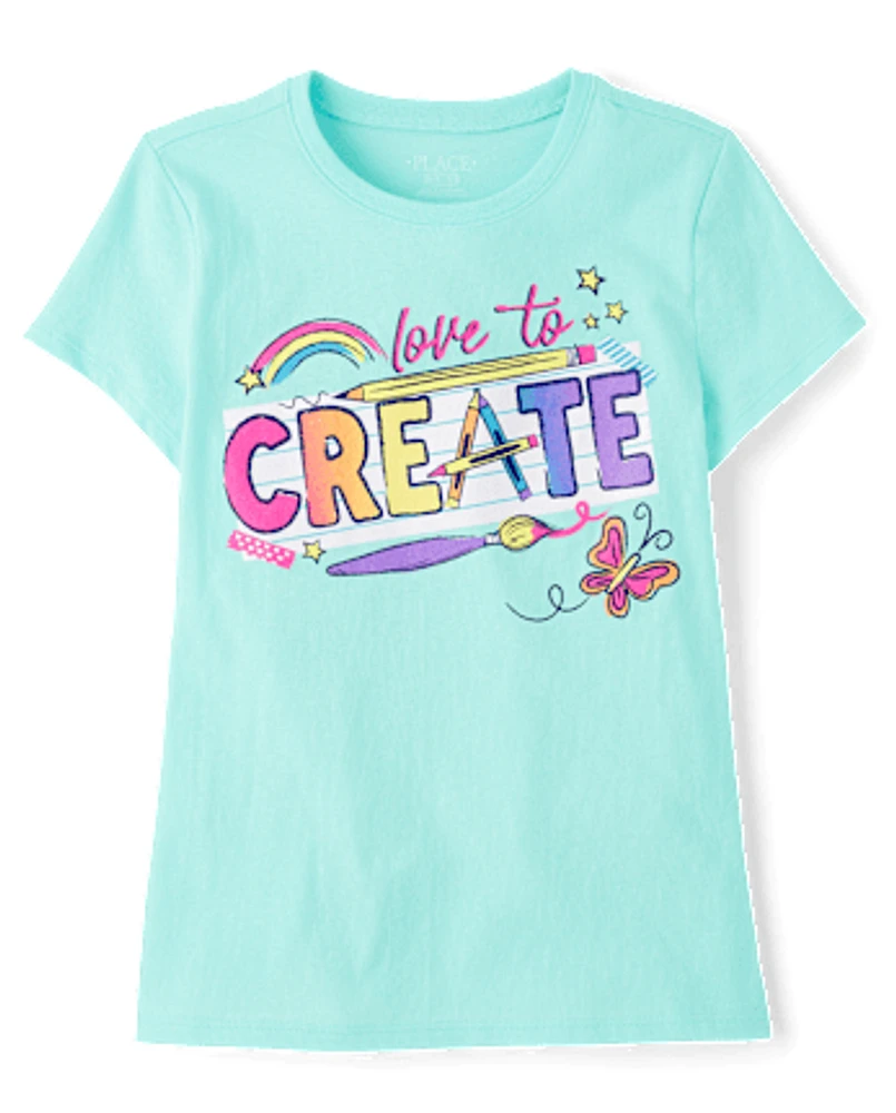 Girls Love to Create Graphic Tee